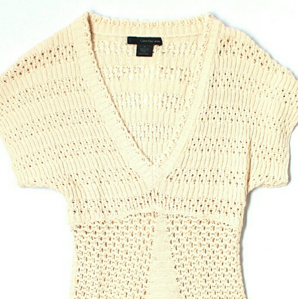 Boho Calvin Klein Deep-V Tunic Sweater