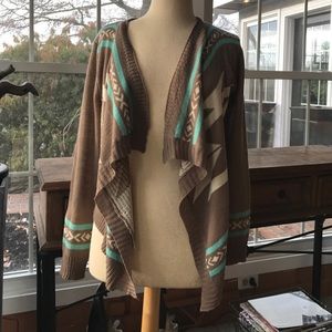 Tobi Aztec print cardigan