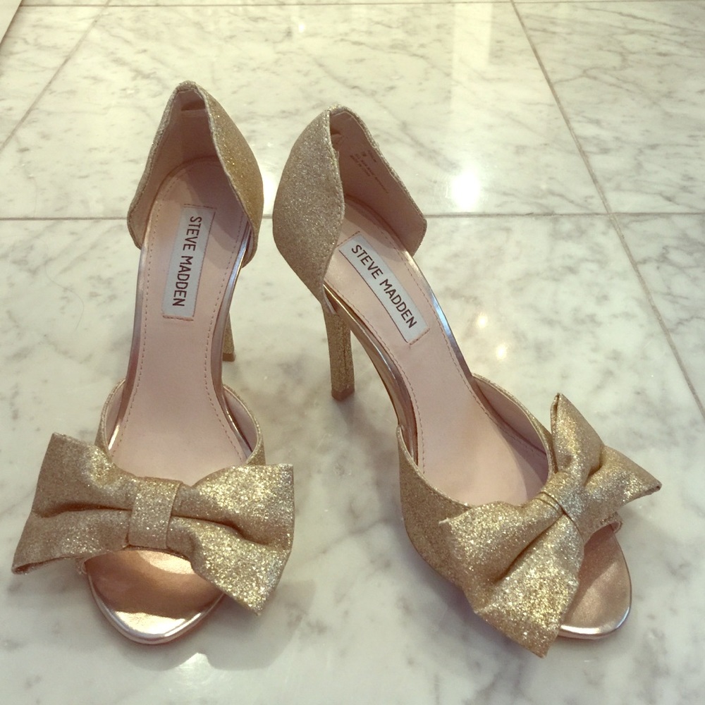 Gold Sparkle Steven Madden Heels