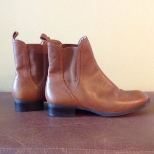 Light brown Antonio Melani booties.