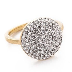 Gold Michael Kors Pavé Disc Ring
