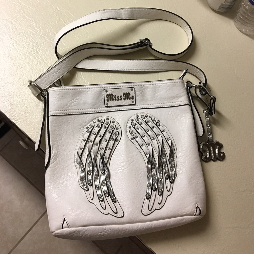 White miss me purse