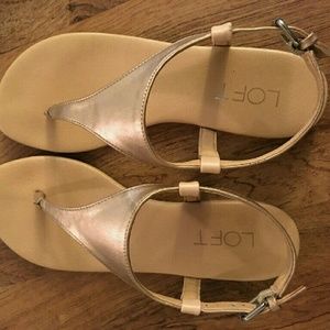 LOFT Gold Sandals