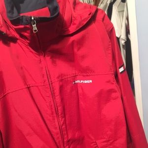 Red zip up Tommy Hilfiger jacket