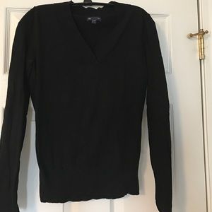 Long sleeve, black vneck, sweater
