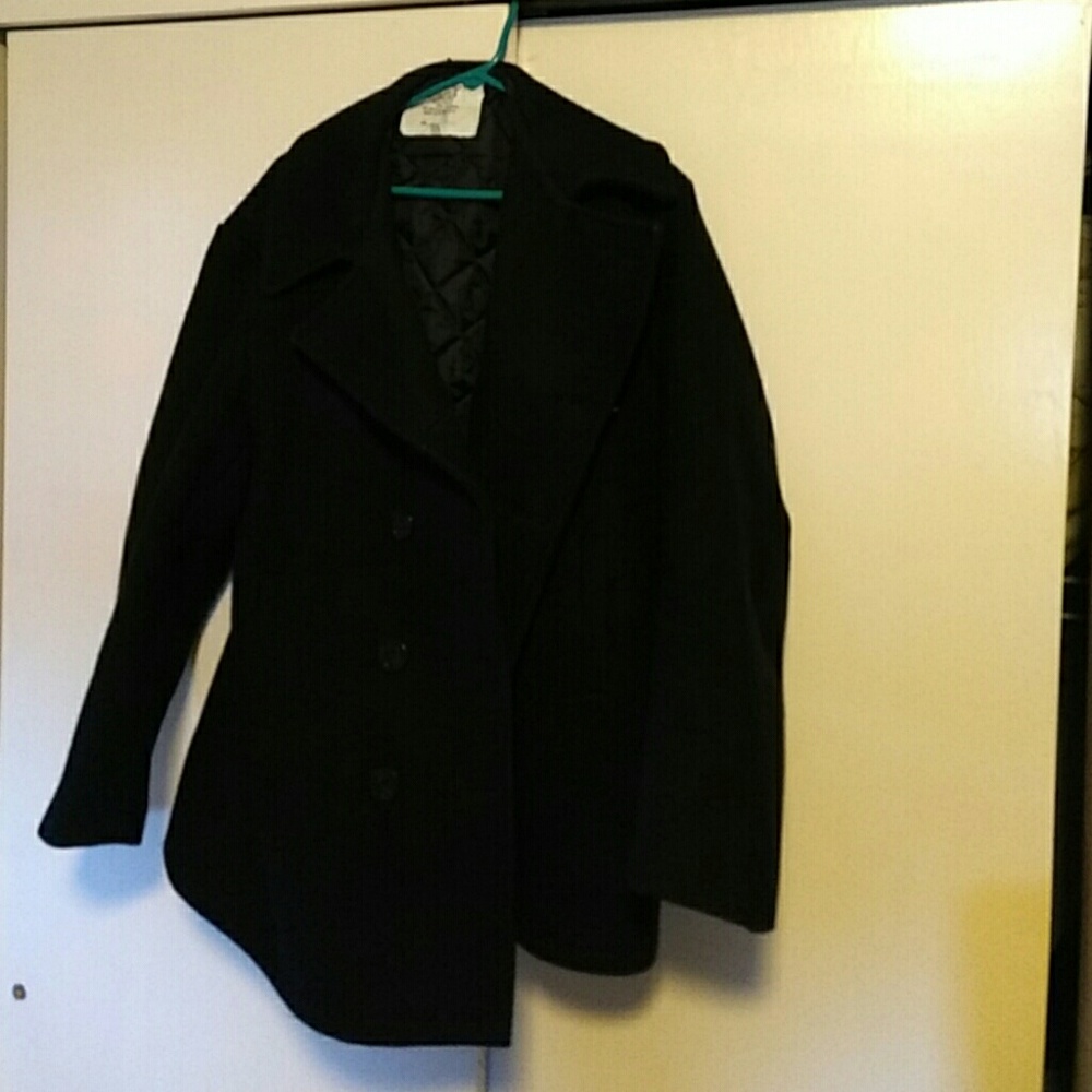 Mens wool pea coat - Picture 1 of 1