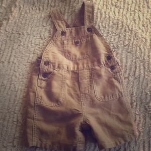 BABY GAP tan linen blend  overalls