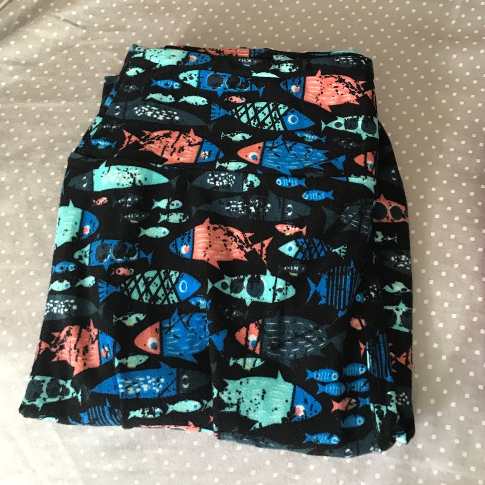 LulaRoe OS "Unicorn" Fish print leggings