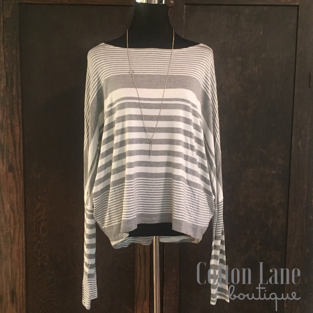 Striped Dolman Sleeve Top - Picture 5 of 7