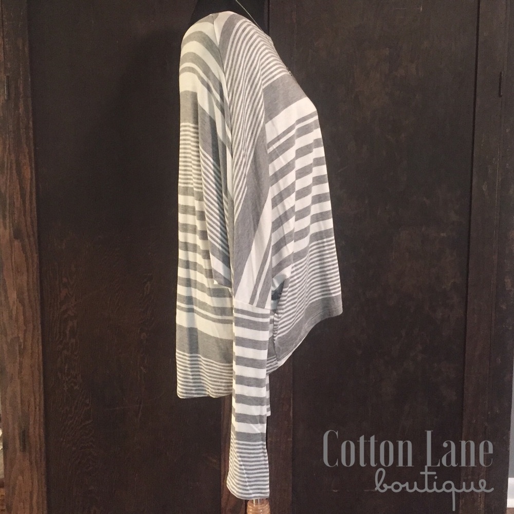 Striped Dolman Sleeve Top - Picture 6 of 7
