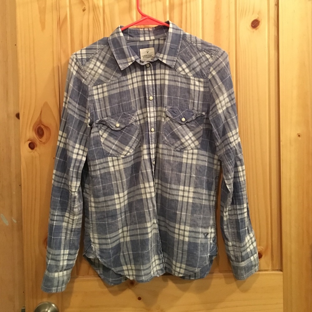 American eagle boyfriend button up