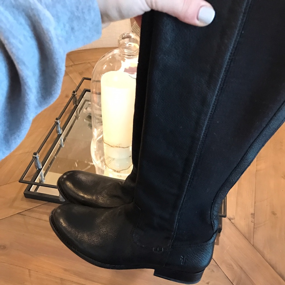Black tall FRYE boots!