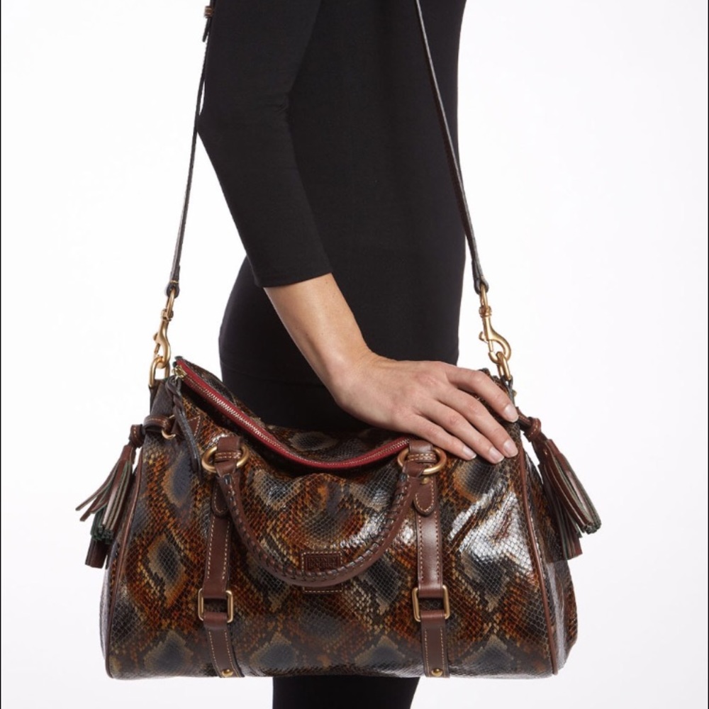 SOLD!!Dooney & Bourke Python Embossed Satchel