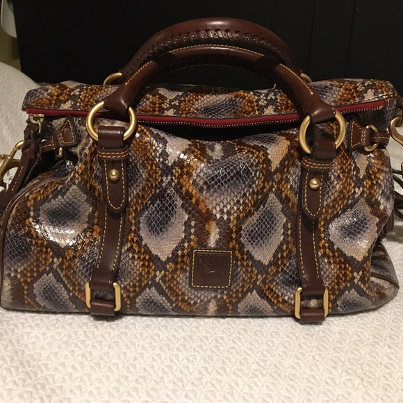 SOLD!!Dooney & Bourke Python Embossed Satchel - Picture 2 of 4