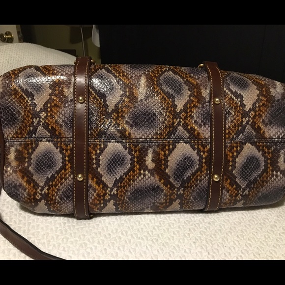 SOLD!!Dooney & Bourke Python Embossed Satchel - Picture 3 of 4