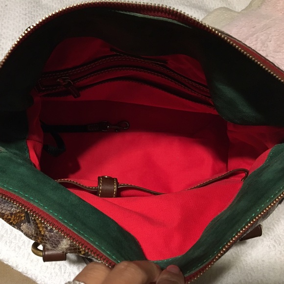 SOLD!!Dooney & Bourke Python Embossed Satchel - Picture 4 of 4