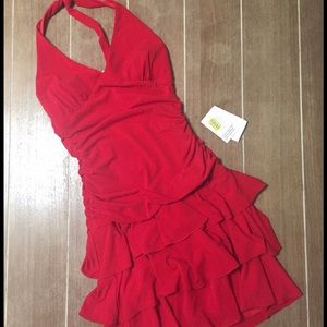 Hot red dress by Jodi Kristopher