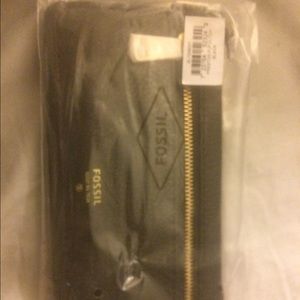 Fossil 100% Leather Wallet:Preston Flap Clutch NWT