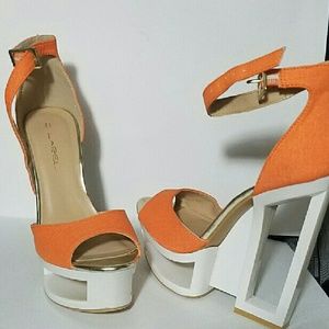 Orange Open Toe and Open Heel