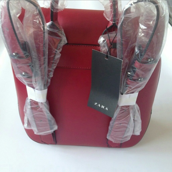 ZARA GEOMETRIC BACKPACK W/ SILVER CLASP BRAND NEW main image 8