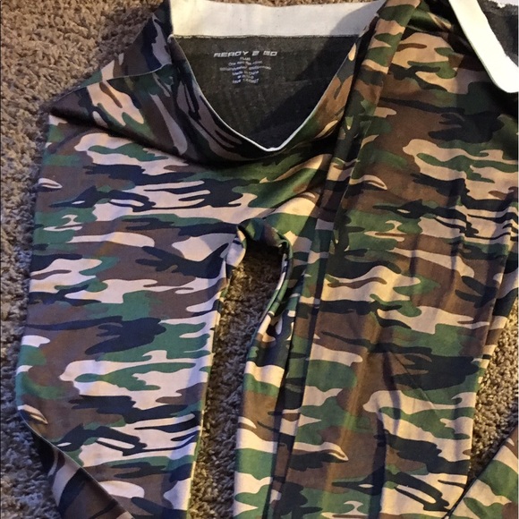 🌙REDUCED XL "CAMOUFLAGE" LEGGINGS, FLEECE LINING - Picture 6 of 7
