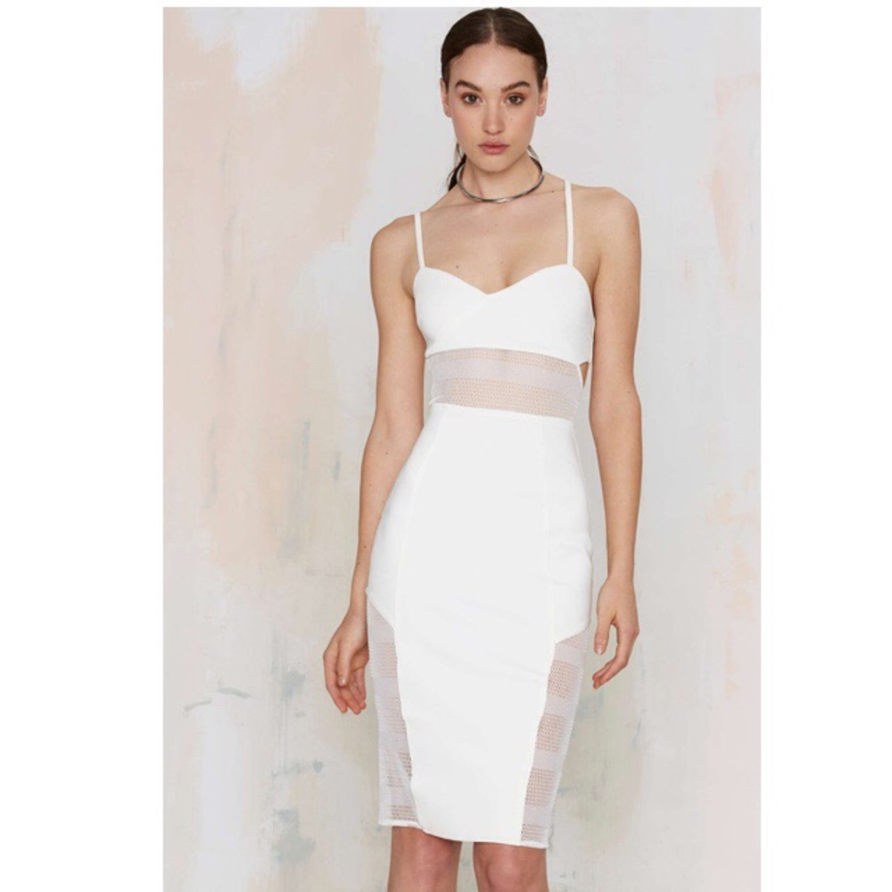 ❌SOLD❌Nasty Gal white cut out dres