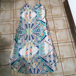 Tobi geo print high low dress