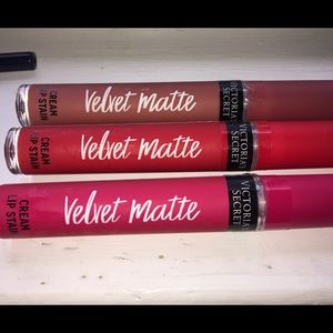 3 Victoria's Serect velvet matte lip stains!