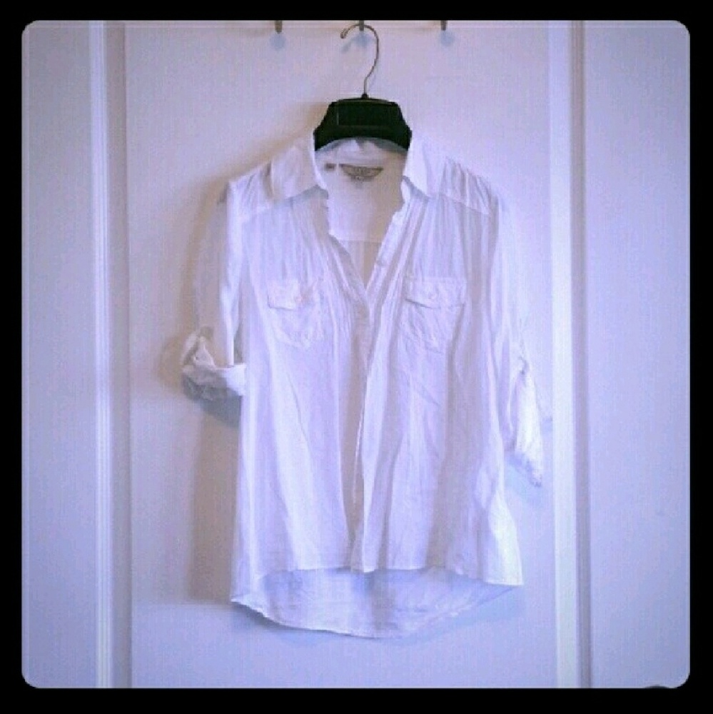 Guess white shirt blouse