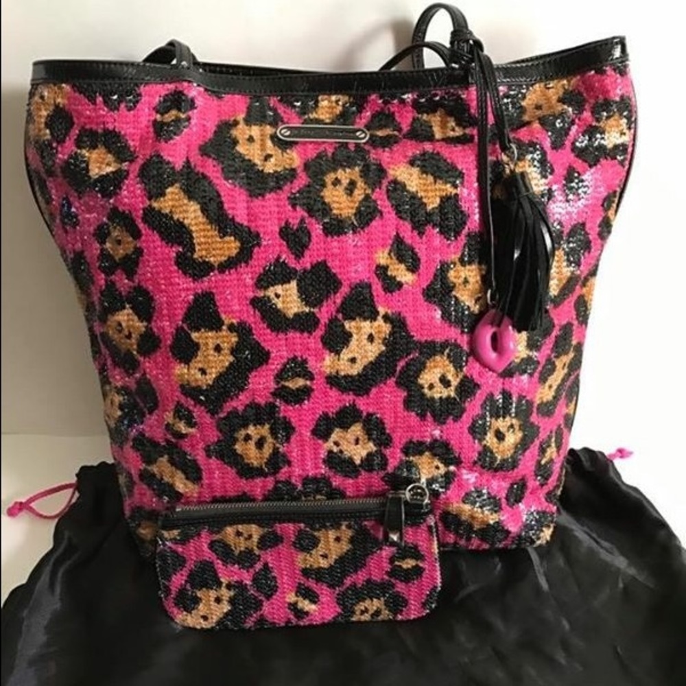 PRICE DROP!Betsey Johnson Sequin Tote & Clutch Set