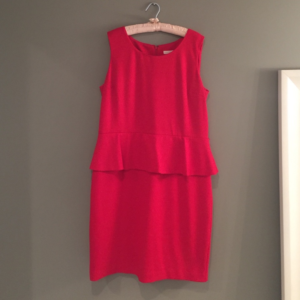 Deep coral color dress