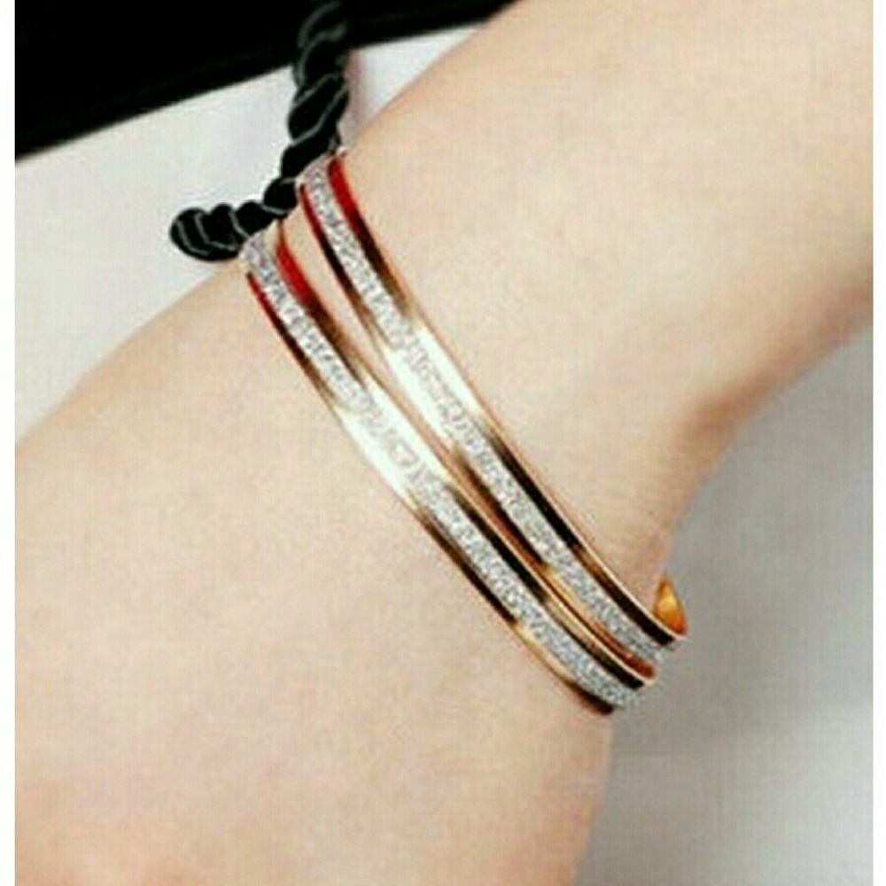 ***SOLD***Two Glitter Gold Tone Bracelets**SOLD***