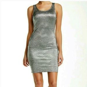 🏮NWOT SOPRANO Large Silver BodyCon Dress