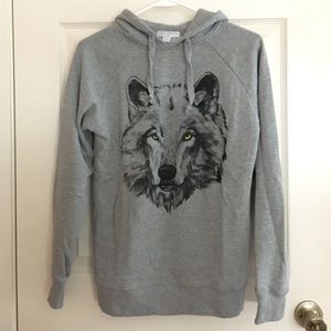 Wolf graphic hoodie