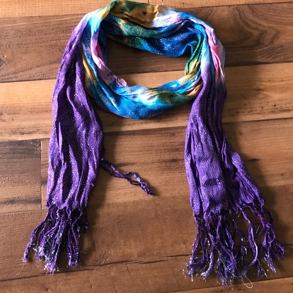 Tye-Dye Sparkle Scarf