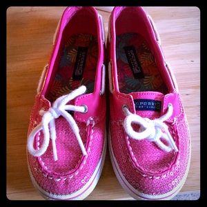 Pink Sperry Loafers