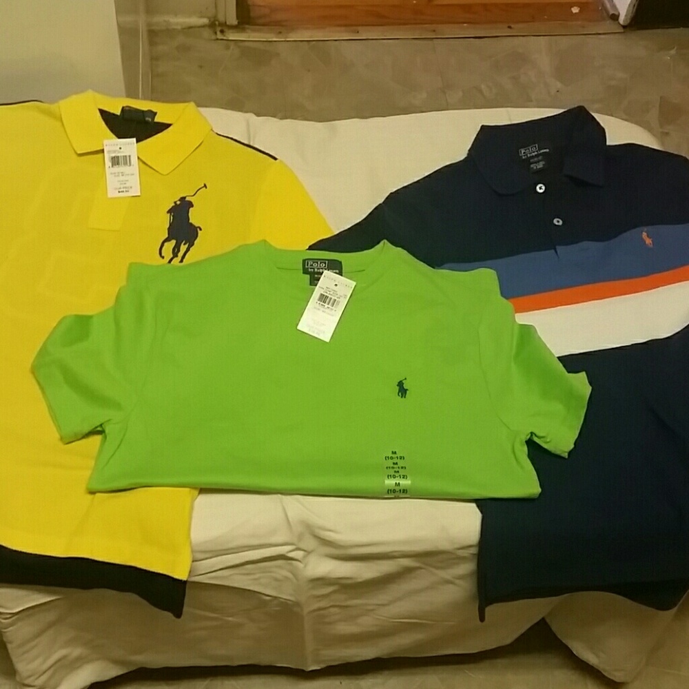 3 Polo boys shirts