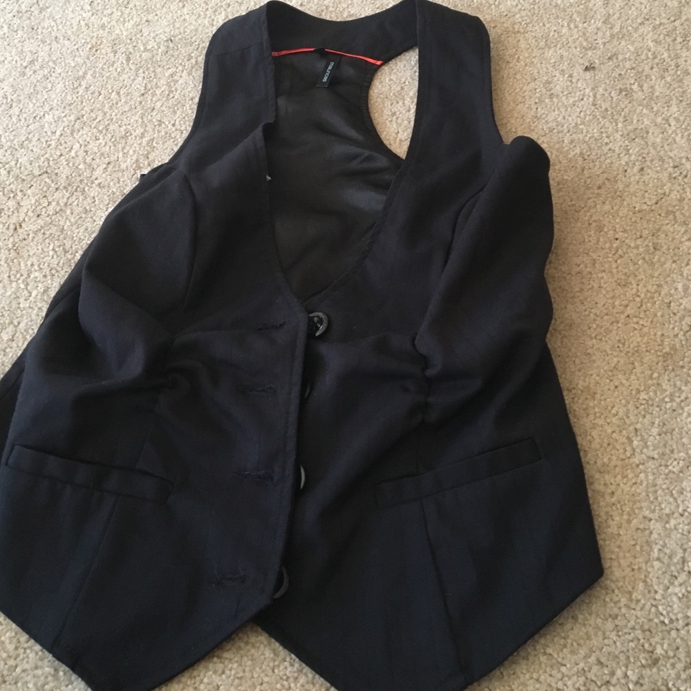Black formal vest