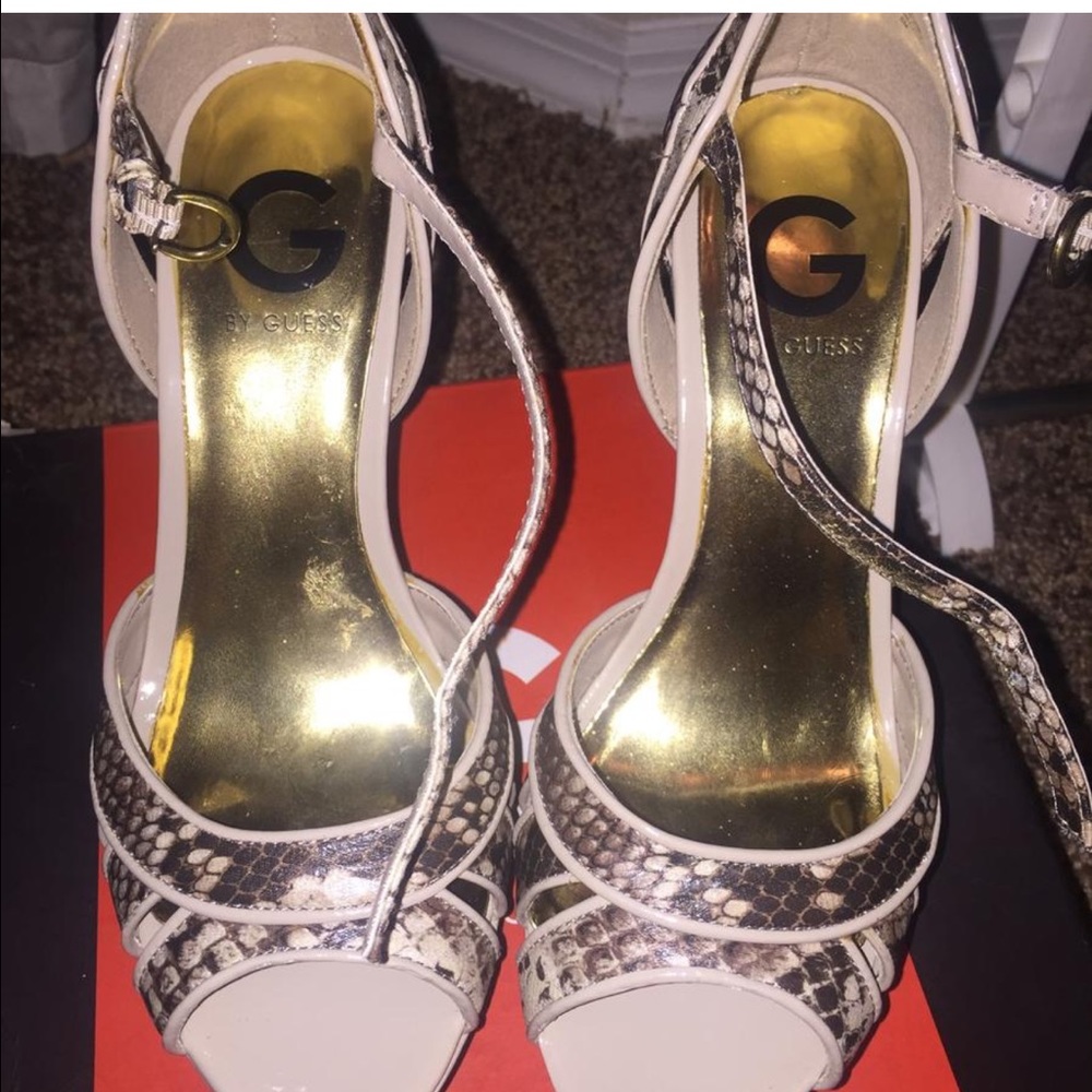 Guess Multi Natural High Heels plataform Shoes