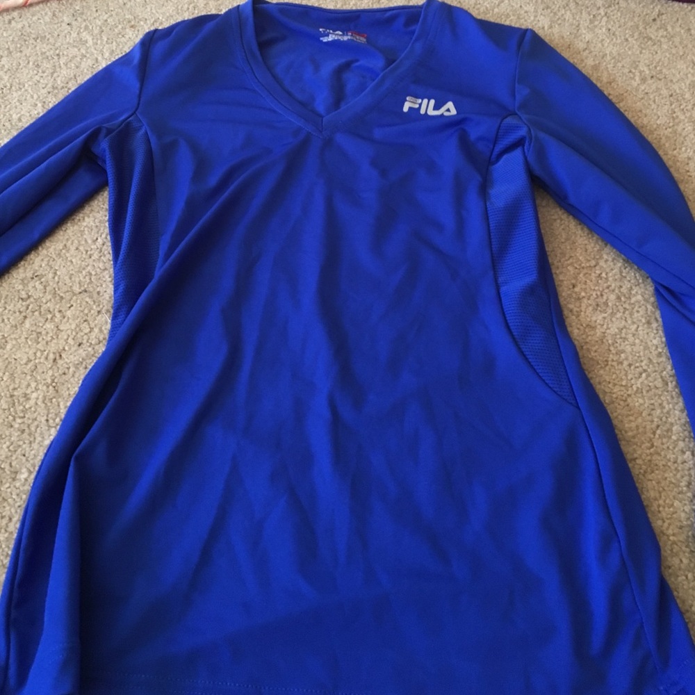 Royal blue exercise shirt