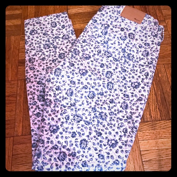 Madewell Denim - Madewell Skinny Ankle Floral Print Jeans Size 28