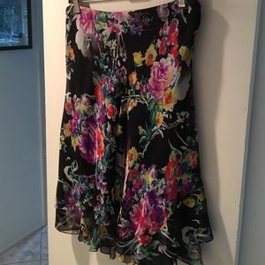 Floral two layer skirt