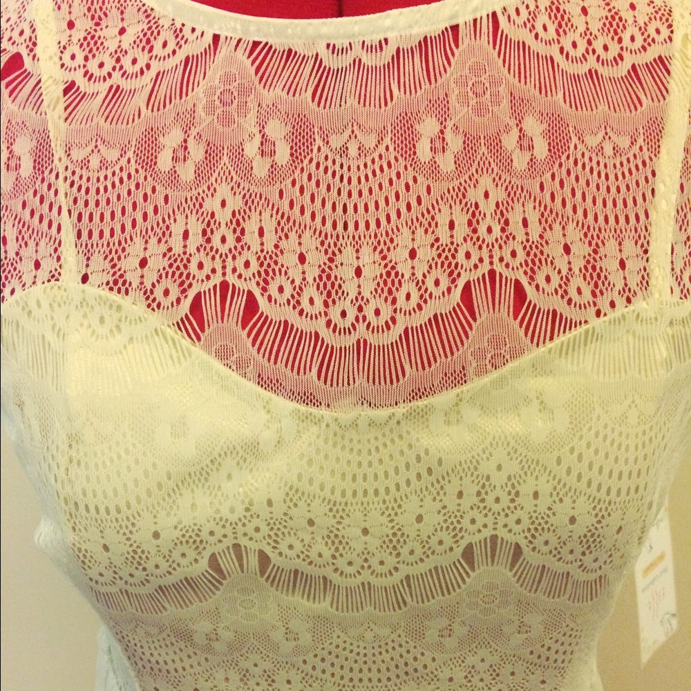 Fleet Collection Cream Lace Dress