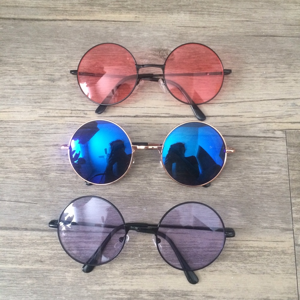 Hippie round sunglasses -PINK
