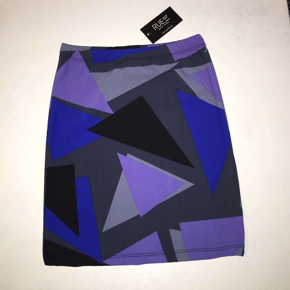 NWT multi color stretch skirt