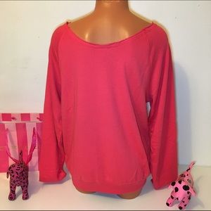 PINK Victoria's Secret Tops - NEW PINK VS SLOUCHY LOGO SWEATSHIRT PINK Victoria's Secret Tops - NEW PINK VS SLOUCHY LOGO SWEATSHIRT