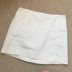 White Express mini skirt