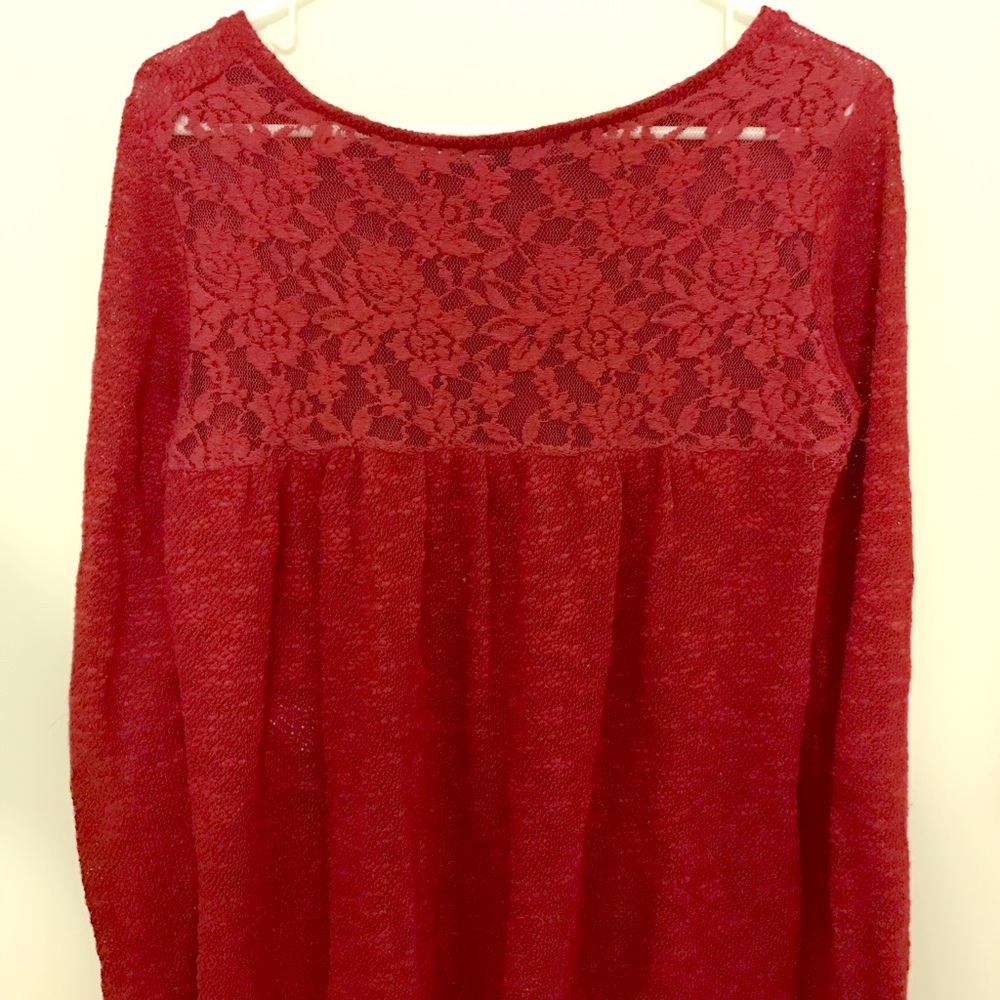 Cute back floral cut sweater