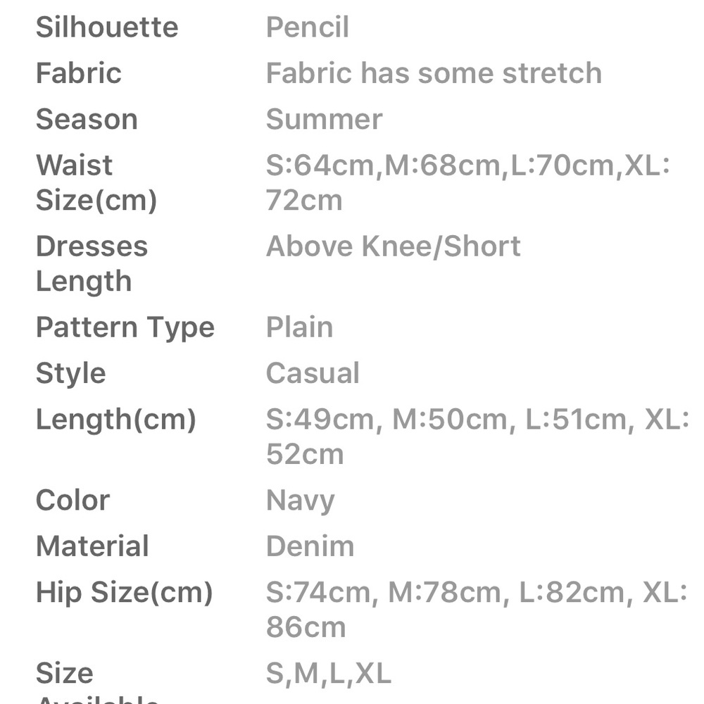 M-L Ripped SPLIT DENIM SKIRT - Picture 4 of 4