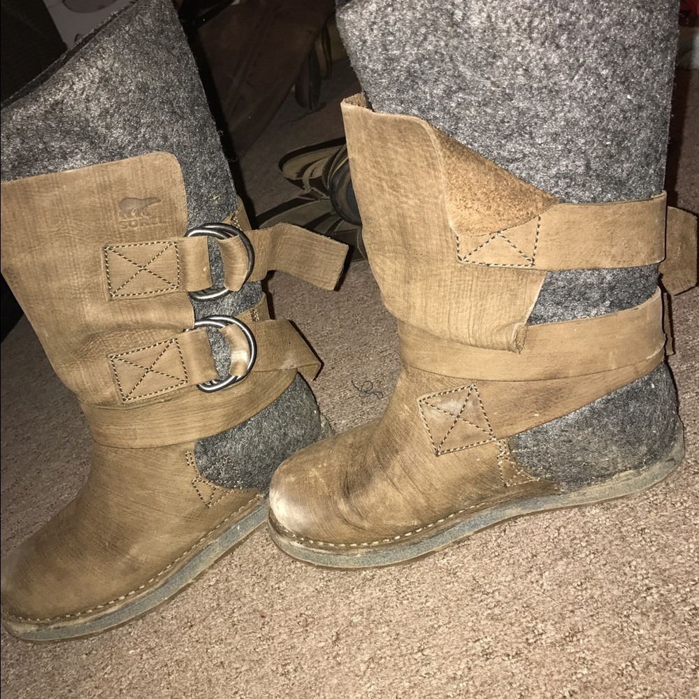 Sorel wool chipahko felt boot. Size 6.